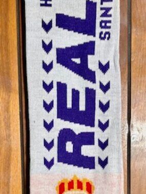 Real Madrid Scarf  White and Purple Official La Liga Soccer Fan Gear Collectible
